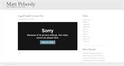 Desktop Screenshot of mattpeberdy.com
